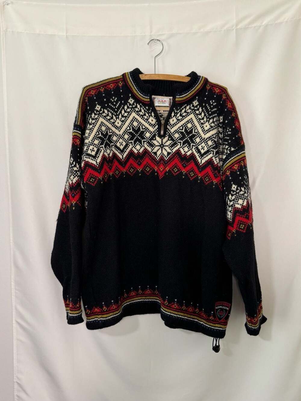 Vintage U.S.A Winter Olympics L Black Wool 2002